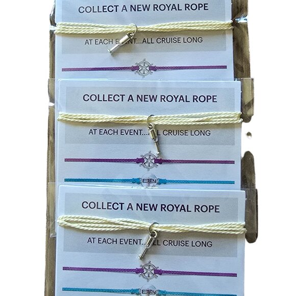 EFFY Rope Cord Bracelets Royal Caribbean Cruise Complete Jewelry Lot of 20 - Picture 4 of 11